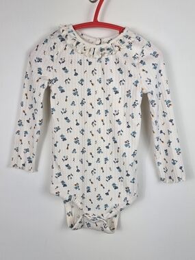 Joe Fresh Baby Floral Ribbed Long Sleeve Bodysuit 18-24 Months Cottagecore